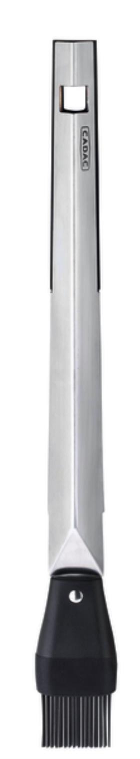 Stainless steel grill brush with bottle opener
