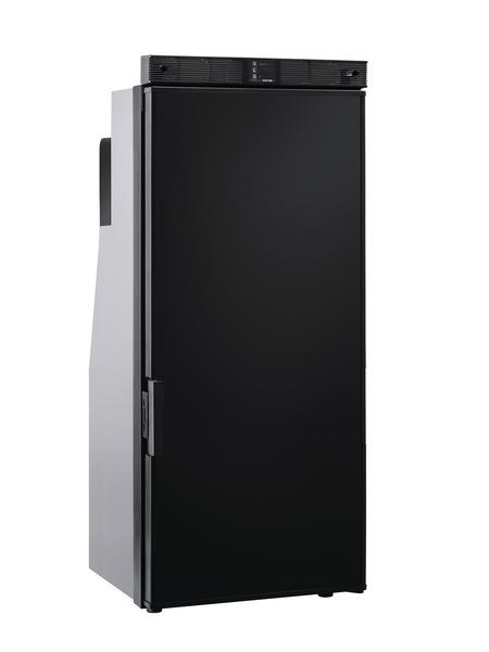 Kompressorkøleskab T1090 sort, bunddørhåndtag, topmontering