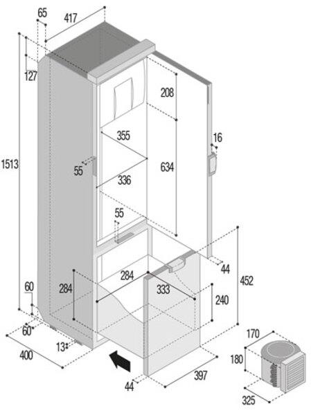 Kompr.Kühlschrank SLIM150