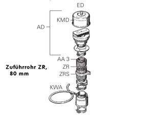 Feed tube E4000 ZR 80mm