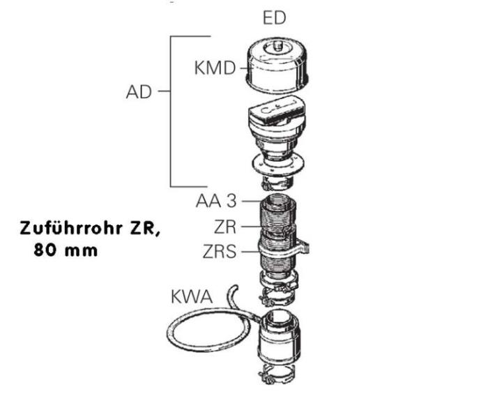 Zuführ.rohr E4000 ZR 80mm