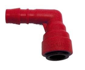 Angle connection red for water hose 10mm