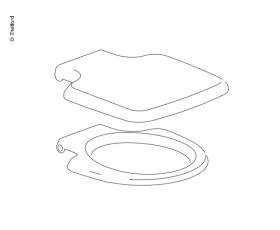 Toilet sæde m.Deckel45 / 65wei