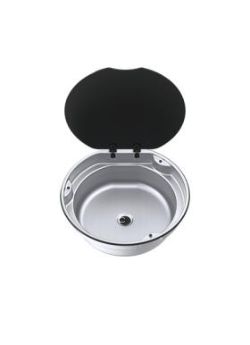 Sink stainless steel ø405 x H145mm, round, 7.4 litres