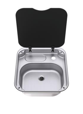Sink stainless steel 140x400x445mm, 7,5 litres rectangular H140xW400xD445mm