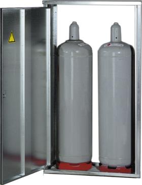 Gas cabinet steel 2x33Kg