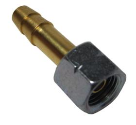 Adapter nut 1/4" left+ 9 mm spigot