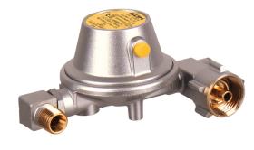 Pressure regulator with safety blow-off valve PRV