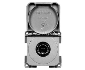 12V socket outlet with cover Colour: grey (loose)