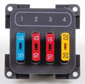 Fuse module with 4 fuses