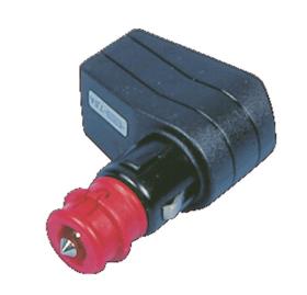 Angled plug LED power indicator