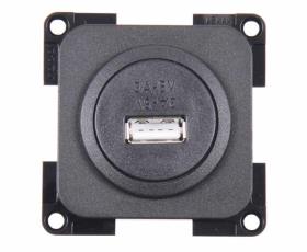 USB 1-way socket slate grey, loose