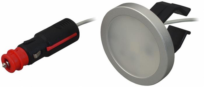 LED Spot, fortelt lys 12V 2.5W. Varmt hvidt, 5m kabel