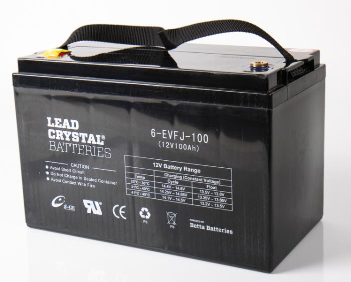 Bly krystal batteri 100Ah