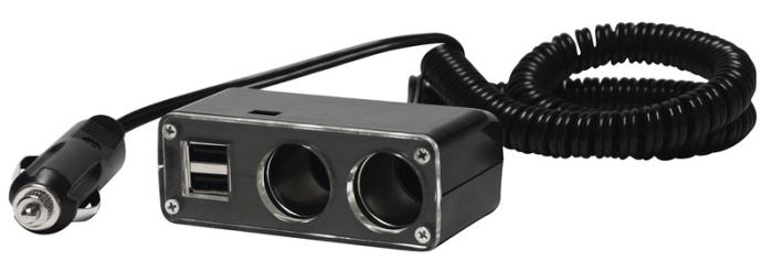Universalstik dobbelt 5V, 500mA, 20cm kabel