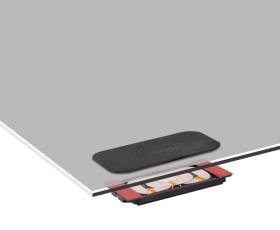 Inductive charging unit black with non-slip pad and LWL kit