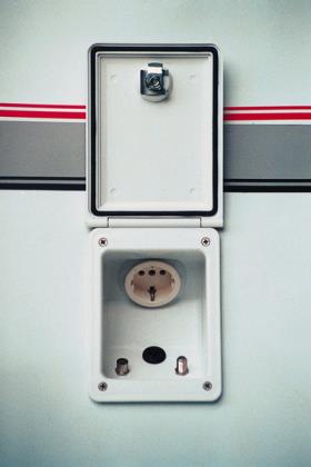 External socket 230/12V, Sat and TV