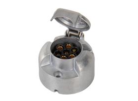 7-pole trailer socket for the towing vehicle metal