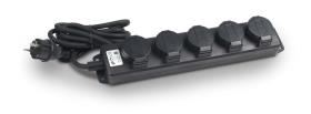 Distribution socket 5-fold with 2.5m cable