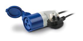 CEE adapter cable with plug GB, 0.4m long