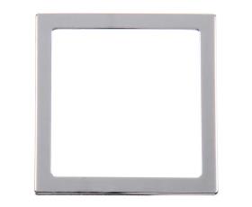 Cover frame 1-fold 62x62mm, silver chrome (loose)
