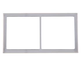 cover frame 2-fold 62x115mm, silver chrome (loose)