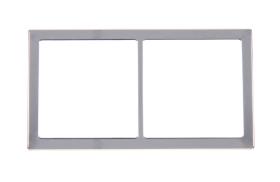 cover frame 2-fold 62x115mm, silver chrome