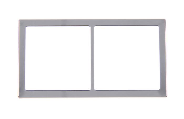 Dækramme 2-fold 62x115mm, sølvkrom