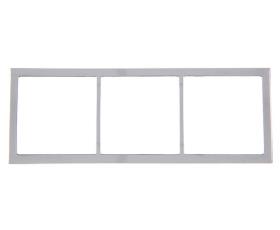 Cover frame 3-fold 62x168mm, silver chrome (loose)