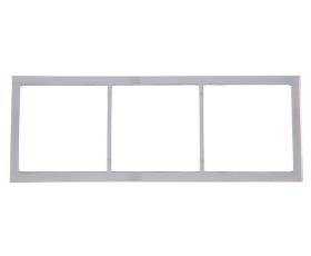 Cover frame 3-fold 62x168mm, silver chrome (loose)