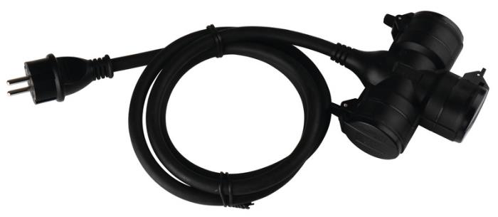 Schuko triplestik på 1,5m kabel