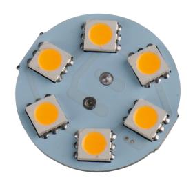 LED G4 bulb, 1.5W, 120 lumens, 6 warm white SMD