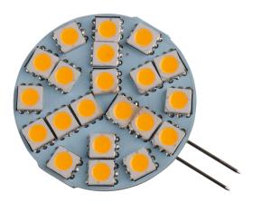 LED G4 bulb, 3W, 270 lumen, 21 warm white SMD