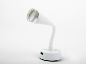 LED -spot med fleksibel arm og USB -opladningsstik