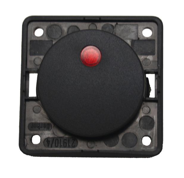 Berker rocker switch 12V, antracit, med rød LED-kontrol-display