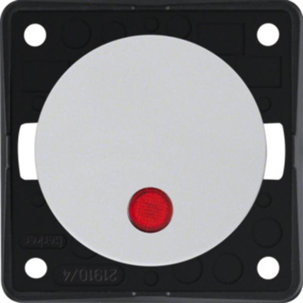 Berker rocker switch 12V, polar hvid, med rød LED-kontrol-display