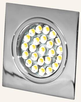 LED Spot 12V, touch switch, 1,6W, 24LED, chrome