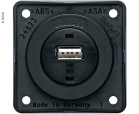 USB built-in jack, anthracite matt, 12V, 3A Output current