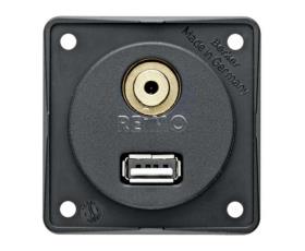 USB/audio built-in socket, anthracite loose