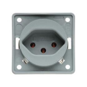 Berker socket outlet 230V light grey Switzerland without frame, SB-packed