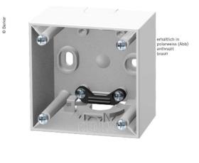 Berker surface mounted housing high, anthracite glossy