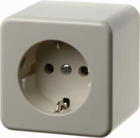 Berker surface-mounted socket outlet white