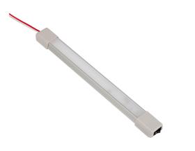 LED 12V aluminium line light with on/off switch, length: 266mm, 18 LEDs