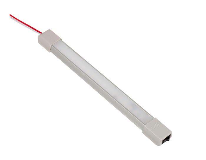 LED 12V aluminium linjelygte med tænd / sluk-knap, længde: 266mm, 18 lysdioder
