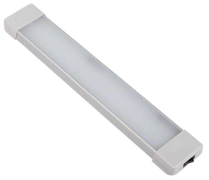 12V LED-lampe med tænd / sluk-knap, længde: 370mm, 54 lysdioder, aluminium