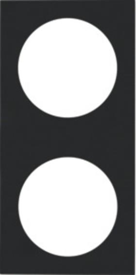 Berker INTEGRO Pure 2-fold frame black matt