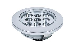 LED built-in light, 9 LEDs (without switch), silver 1.5 Watt