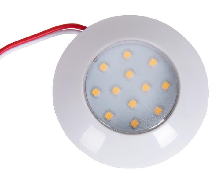12V LED spot, 75x18mm, 2,4W, 240 lumen, 12 LED\'er, farve: hvid