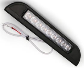 LED udendørs lys, sort, IP67, 3000K, 9 LED'er, længde: 231mm