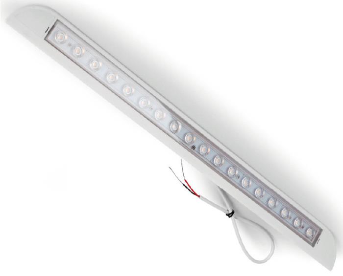 LED udendørs lys, hvid, IP67, 3000K, 18 LED\'er, længde: 480mm